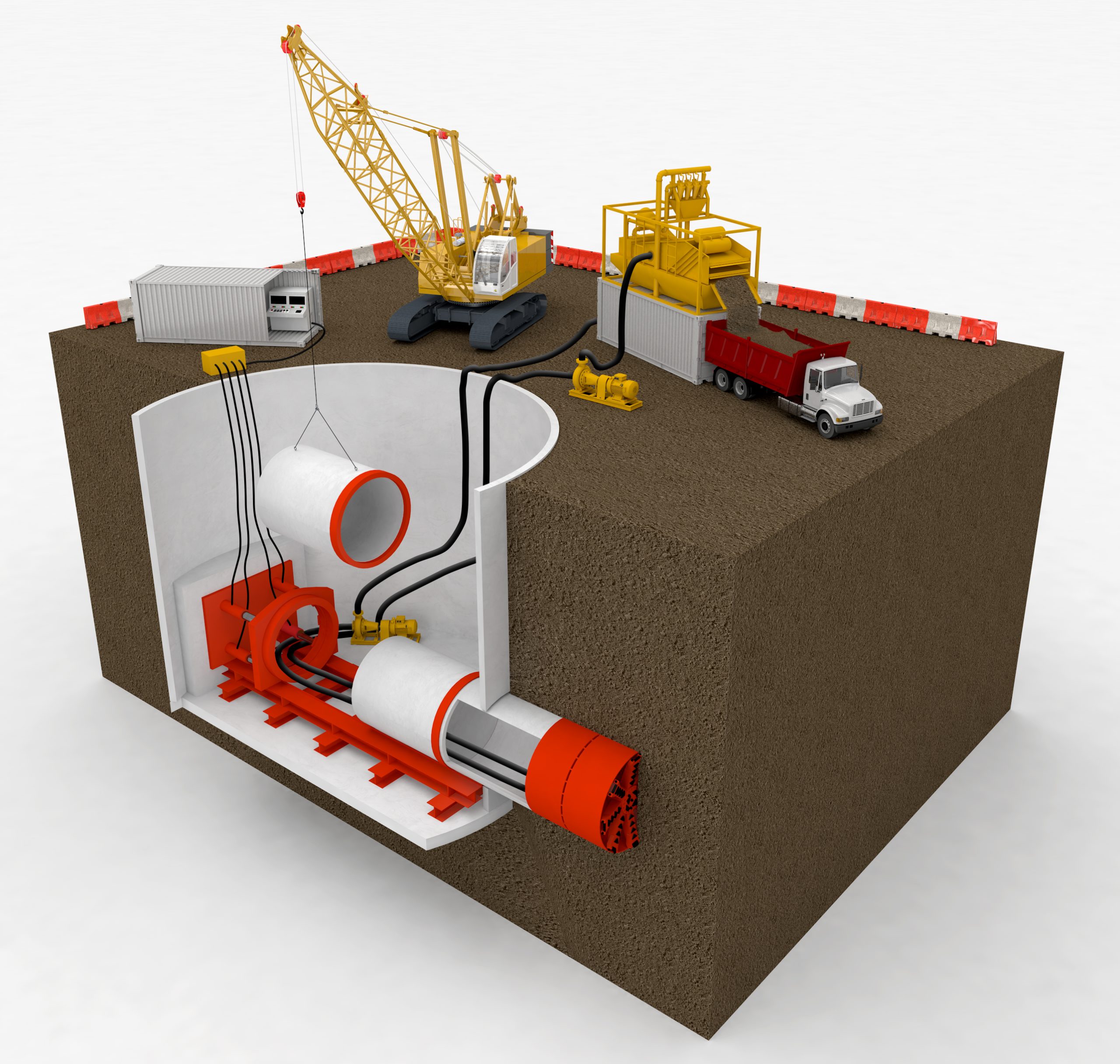 trenchless technology construction site