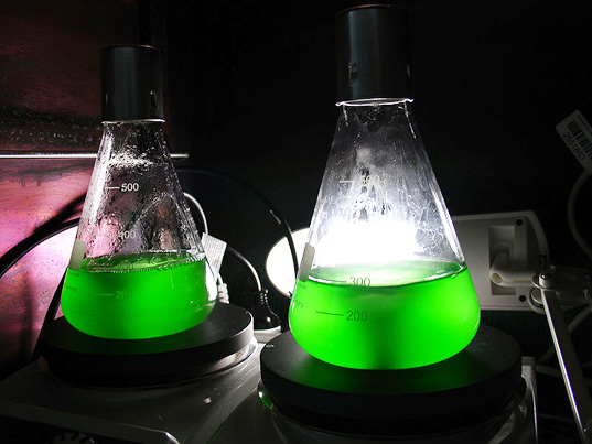 sunlight over green synthesis lab equipment