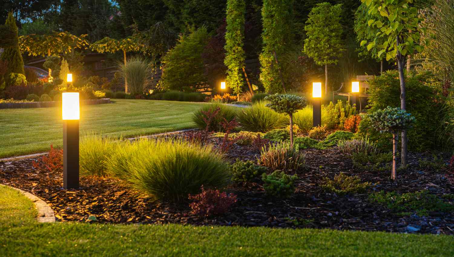 scenic outdoor lighting setup
