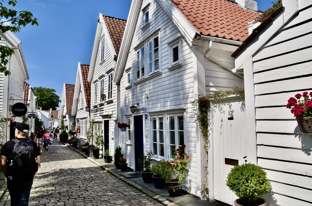 norwegian scenery town street