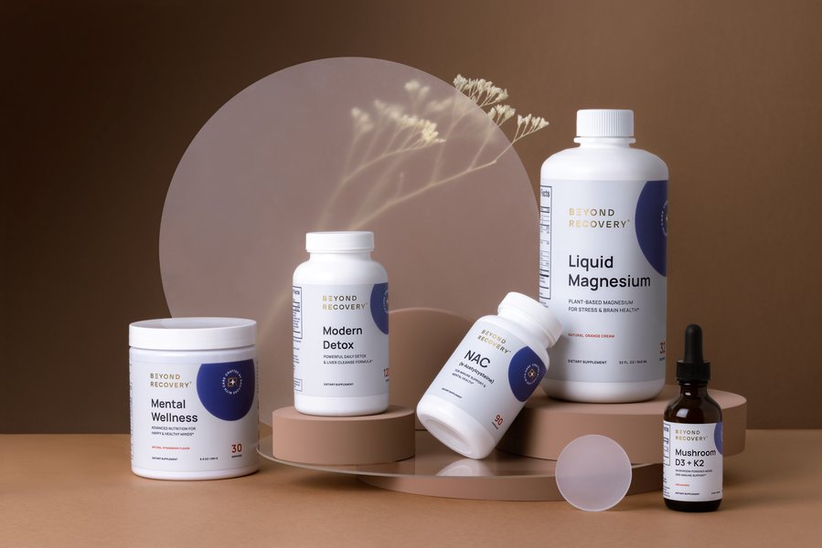 Wellness product photography suggesting discretion and care