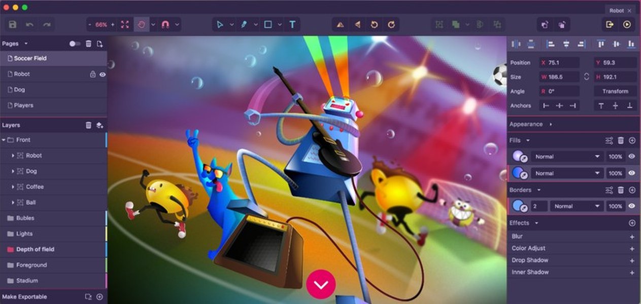 Linux desktop vector graphics software
