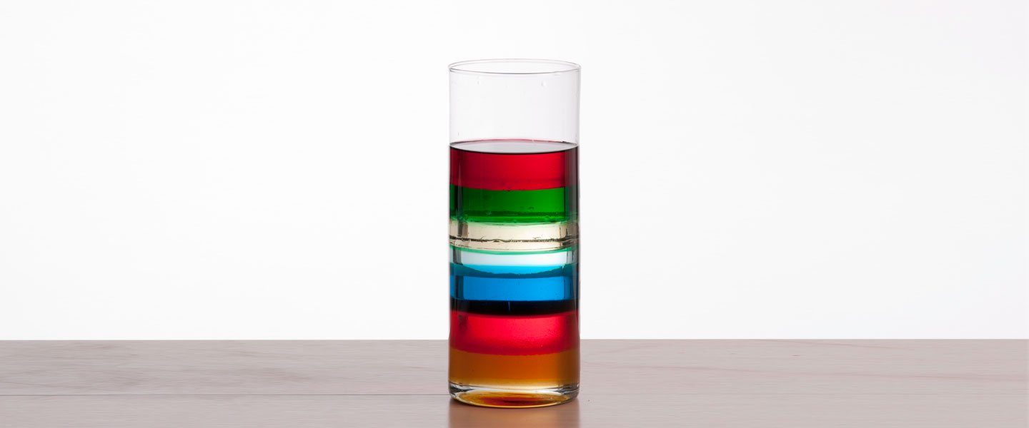 liquid layers in test tube