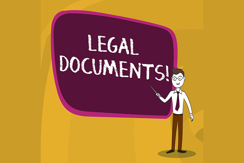 legal documents and financial ledgers