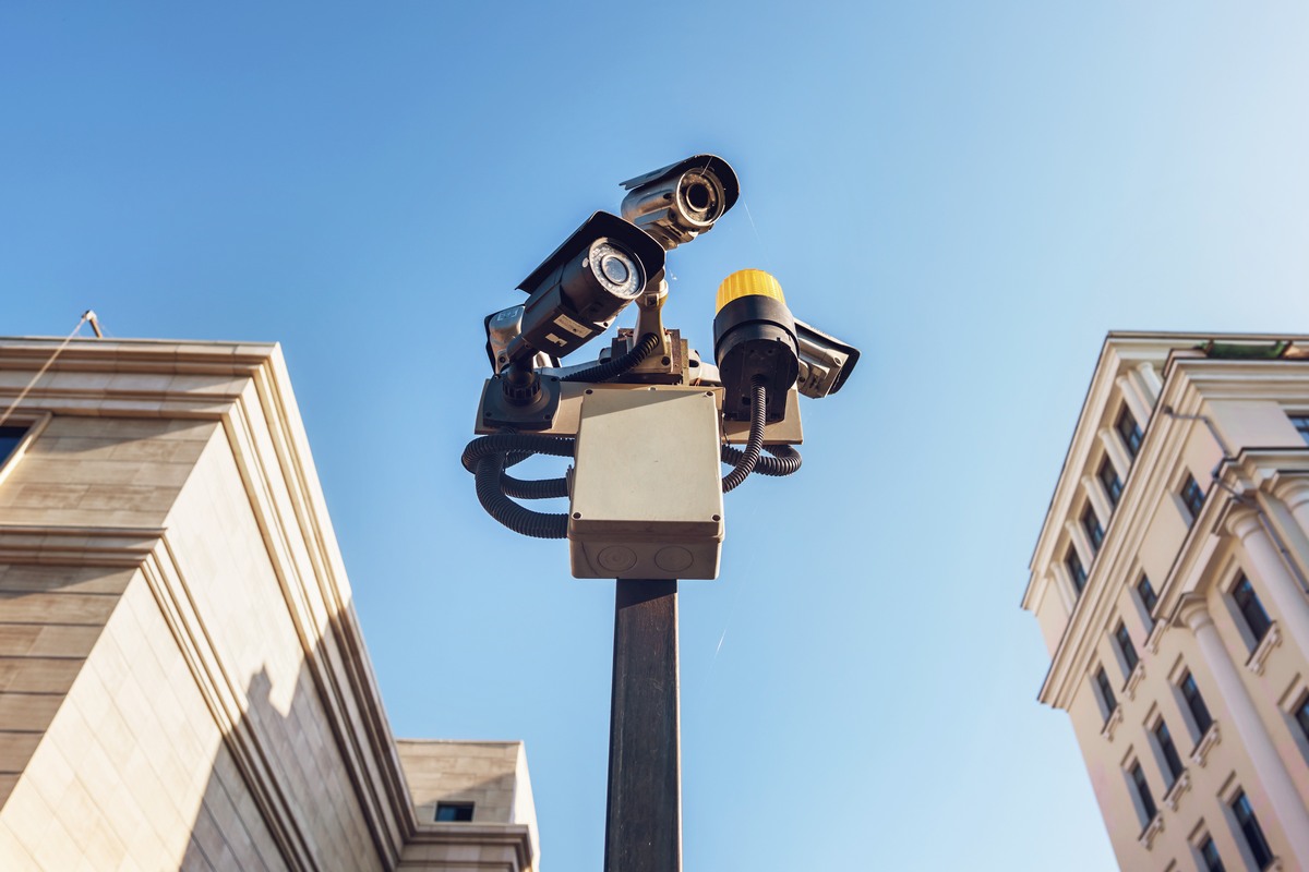 urban infrastructure with surveillance