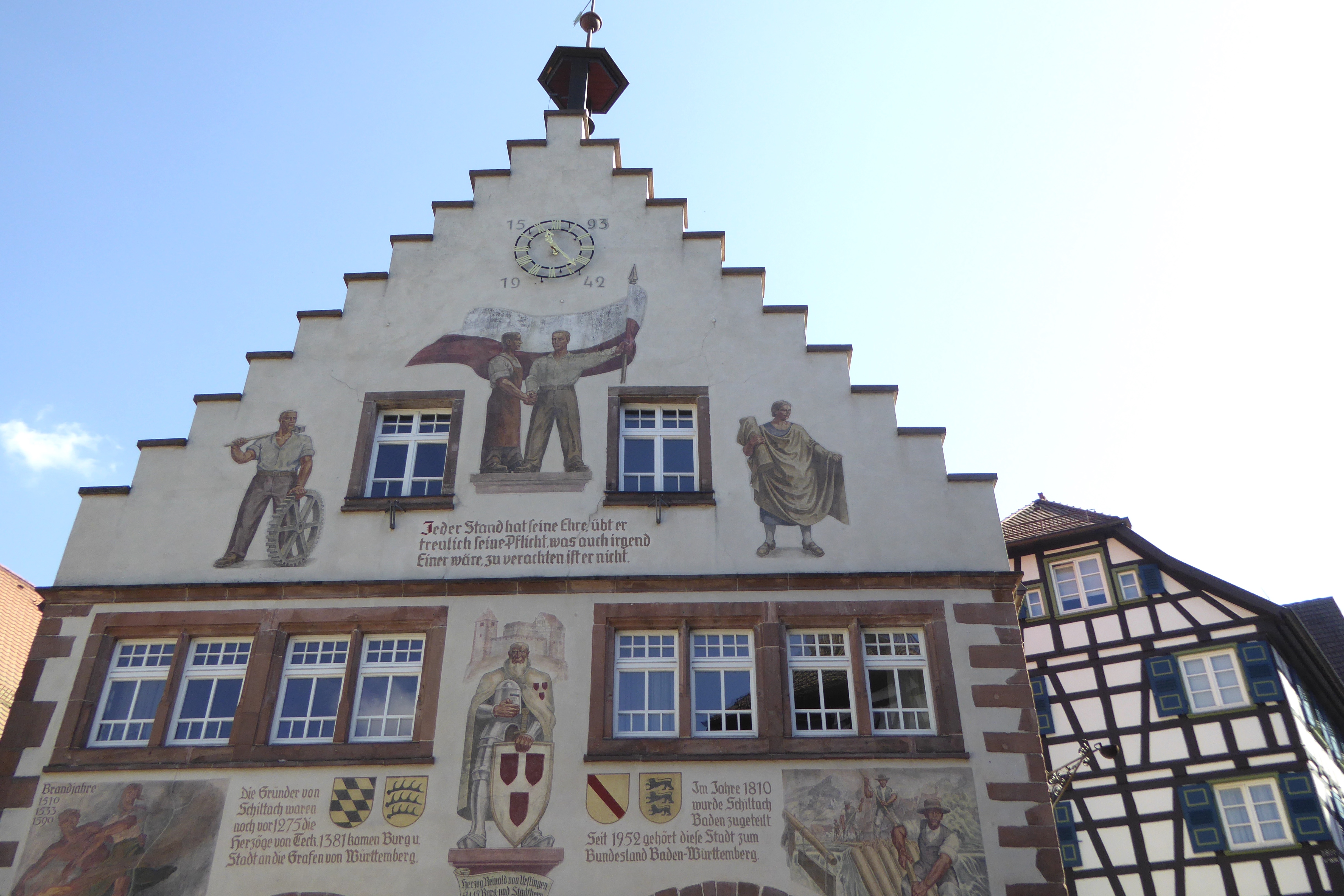 black forest facade vintage building