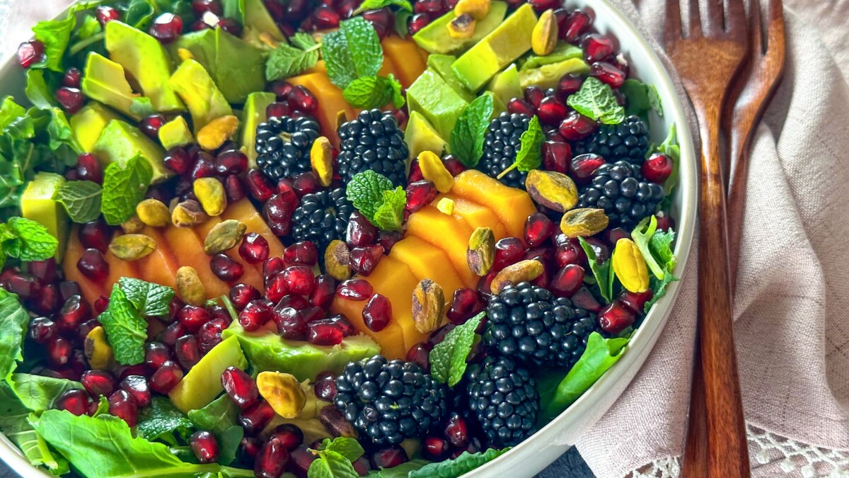 fresh colored salad bowl