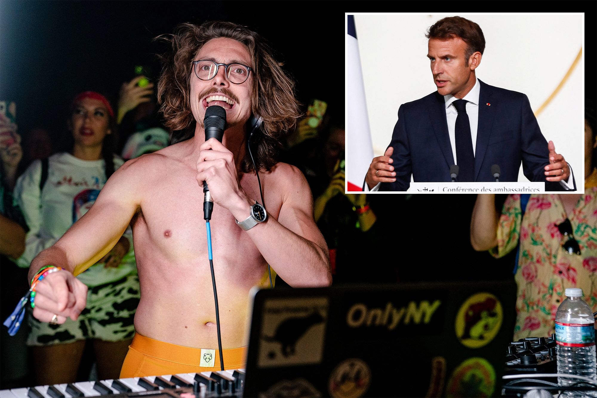 president macron concert piano sports