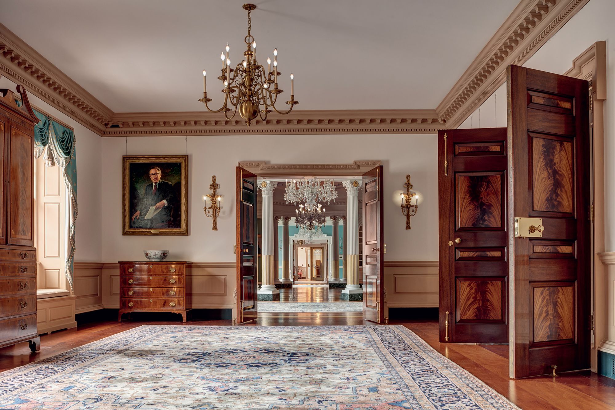 diplomatic building and office interior