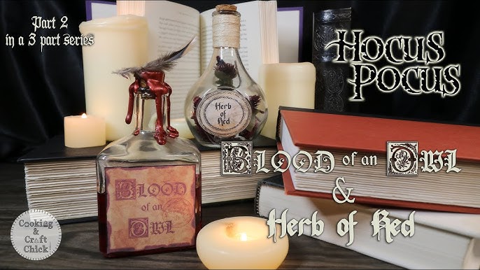 herbal ingredients and potion bottles