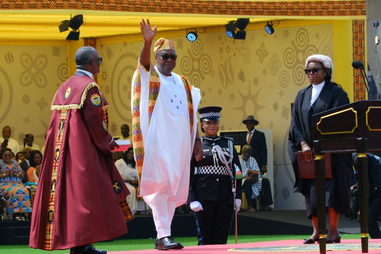 Ghana presidential inauguration and economic development