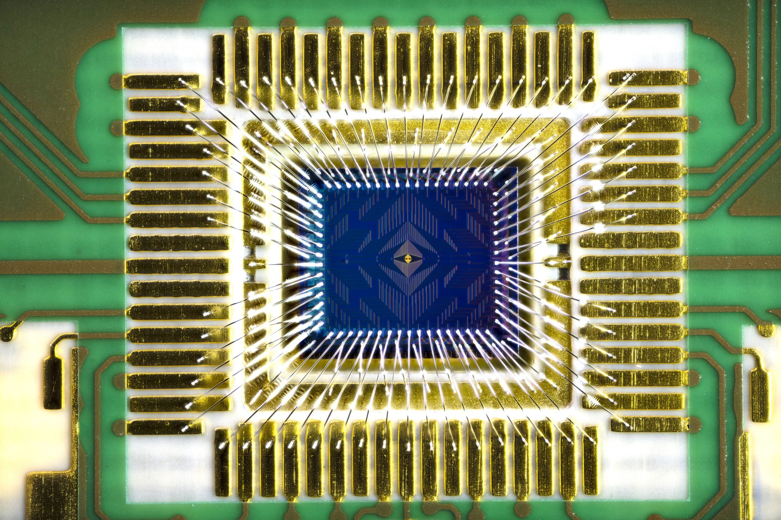 magical computer chip and particles