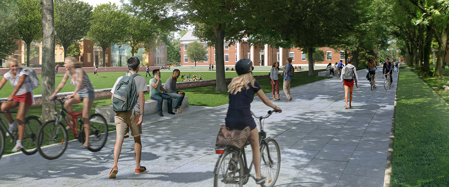 campus scenery students university