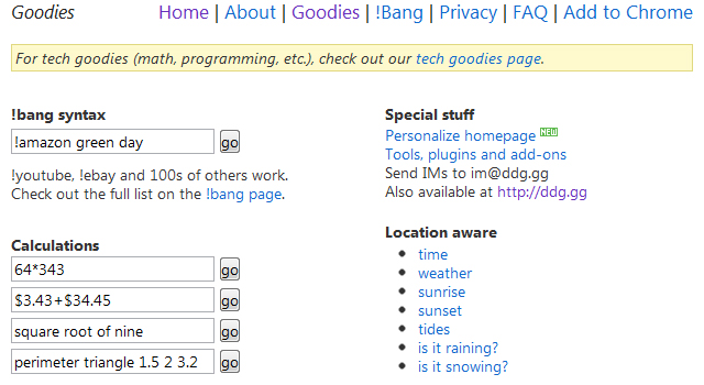 modern search engine interface