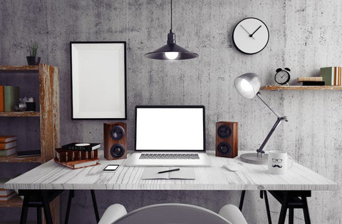 well organized study space