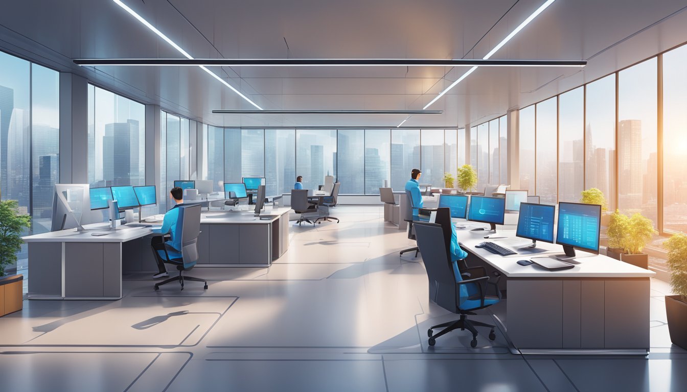 modern accounting classroom with technology
