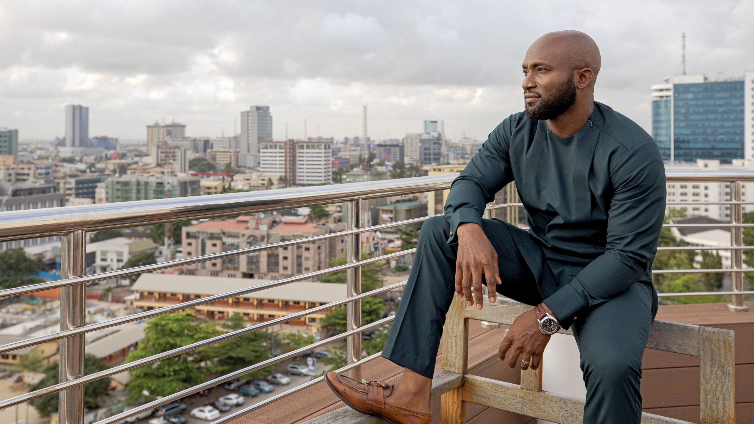 african cityscape entrepreneur meeting