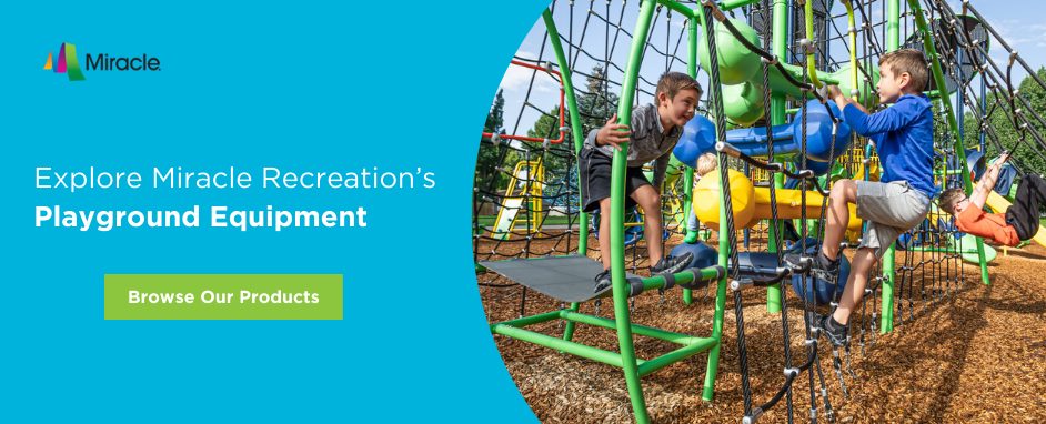 children playing outdoors and using calming techniques