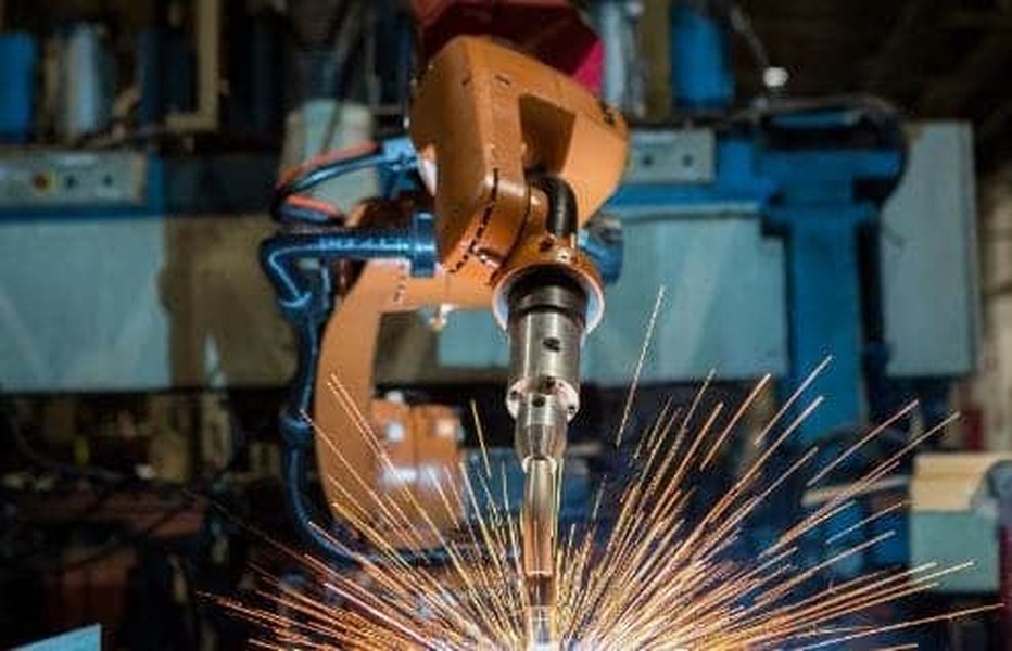 Robots de soldadura industrial