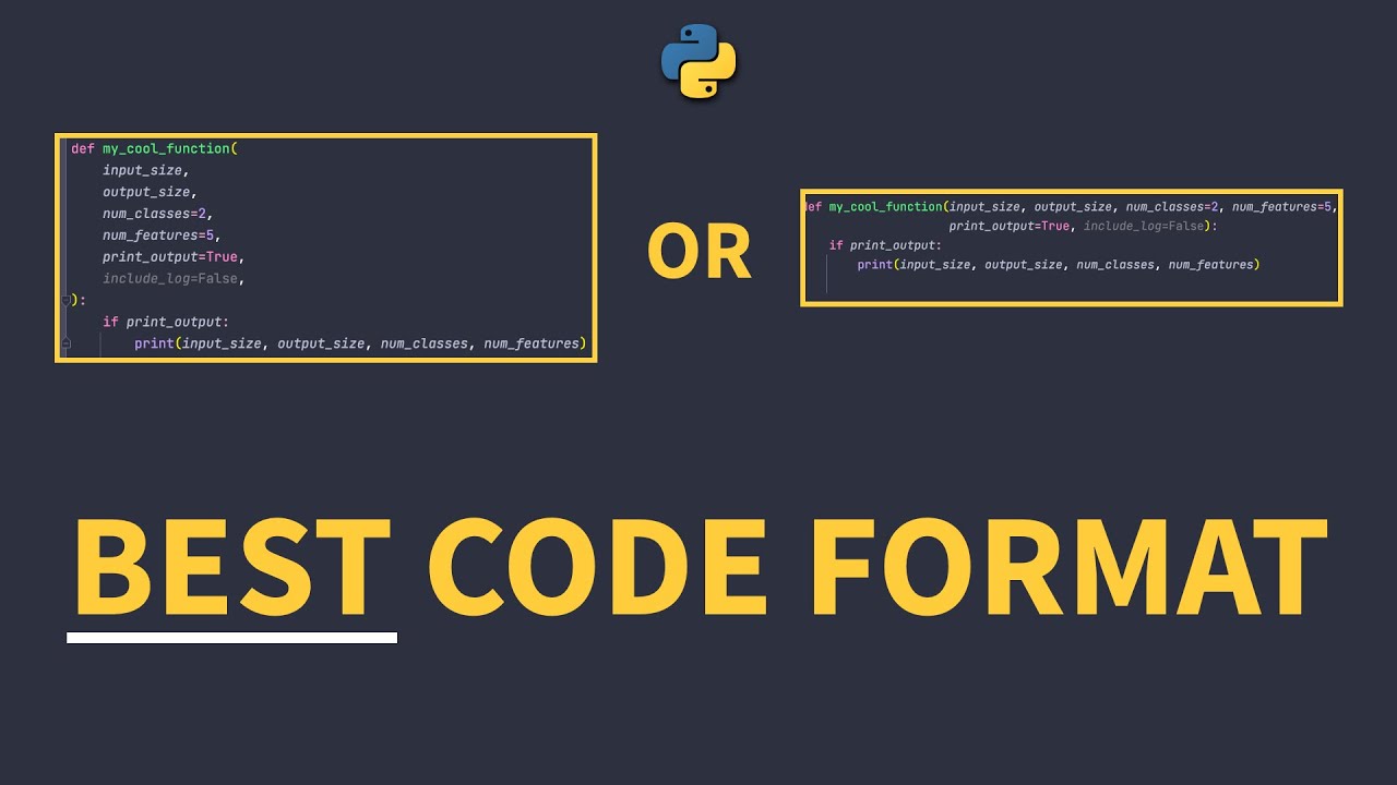 python code formatting