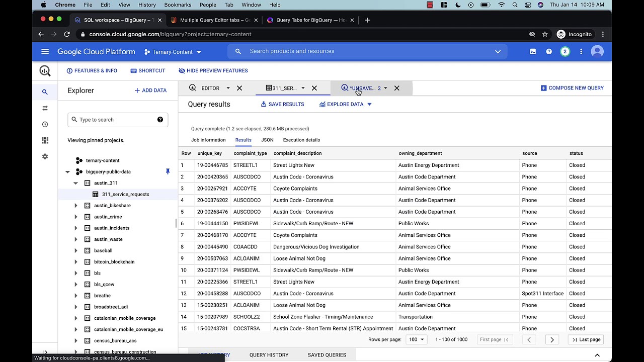 web query interface