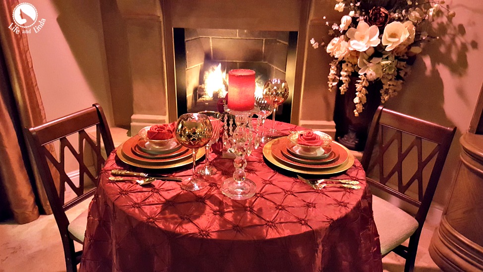 romantic dinner table