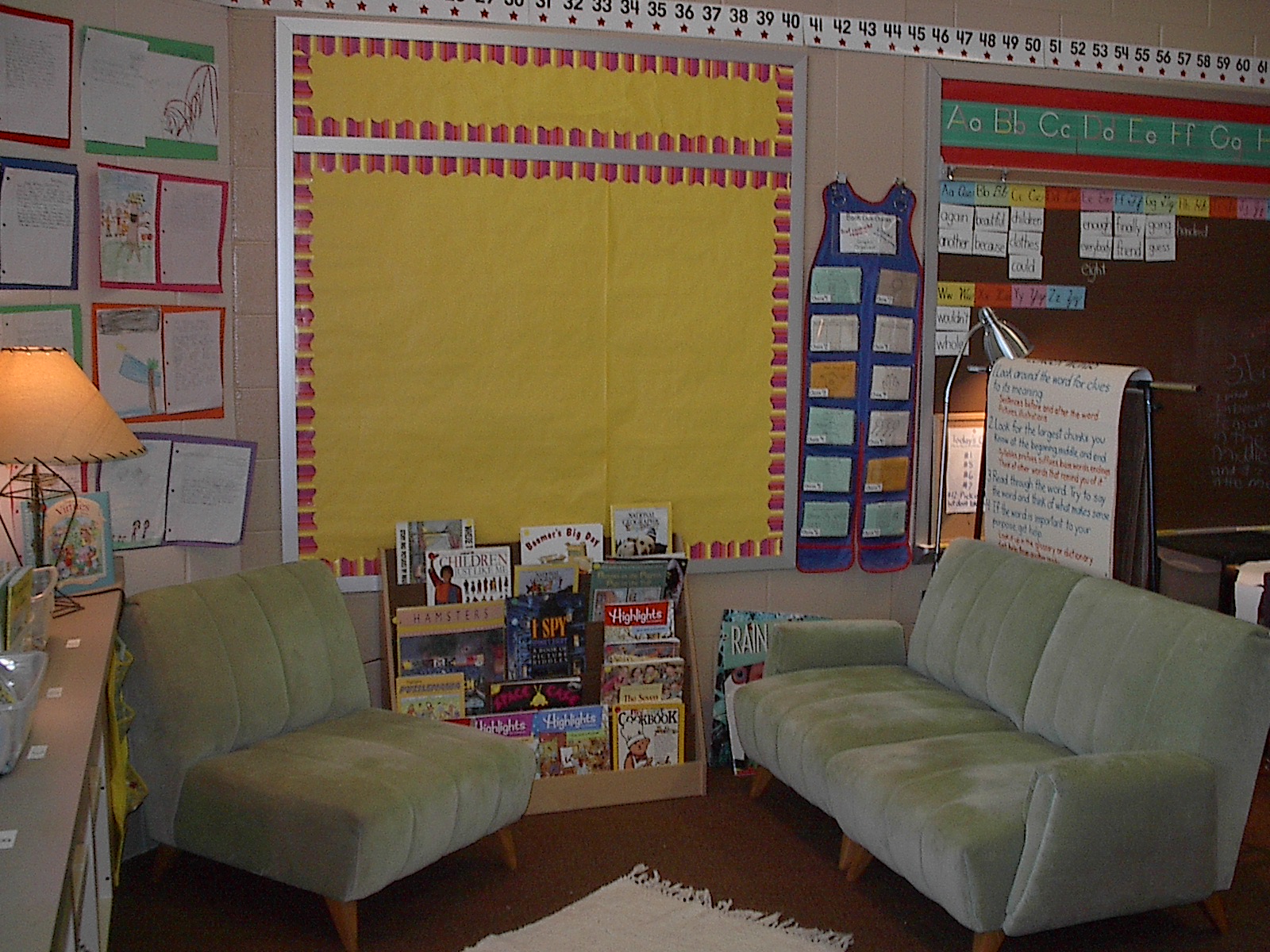historical books and classroom setting
