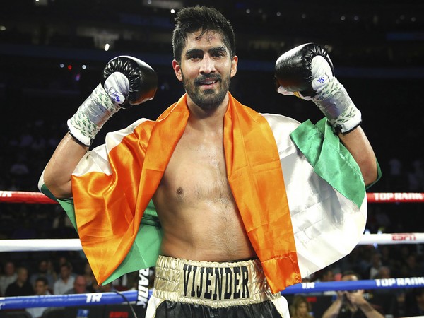 Indian boxer in ring