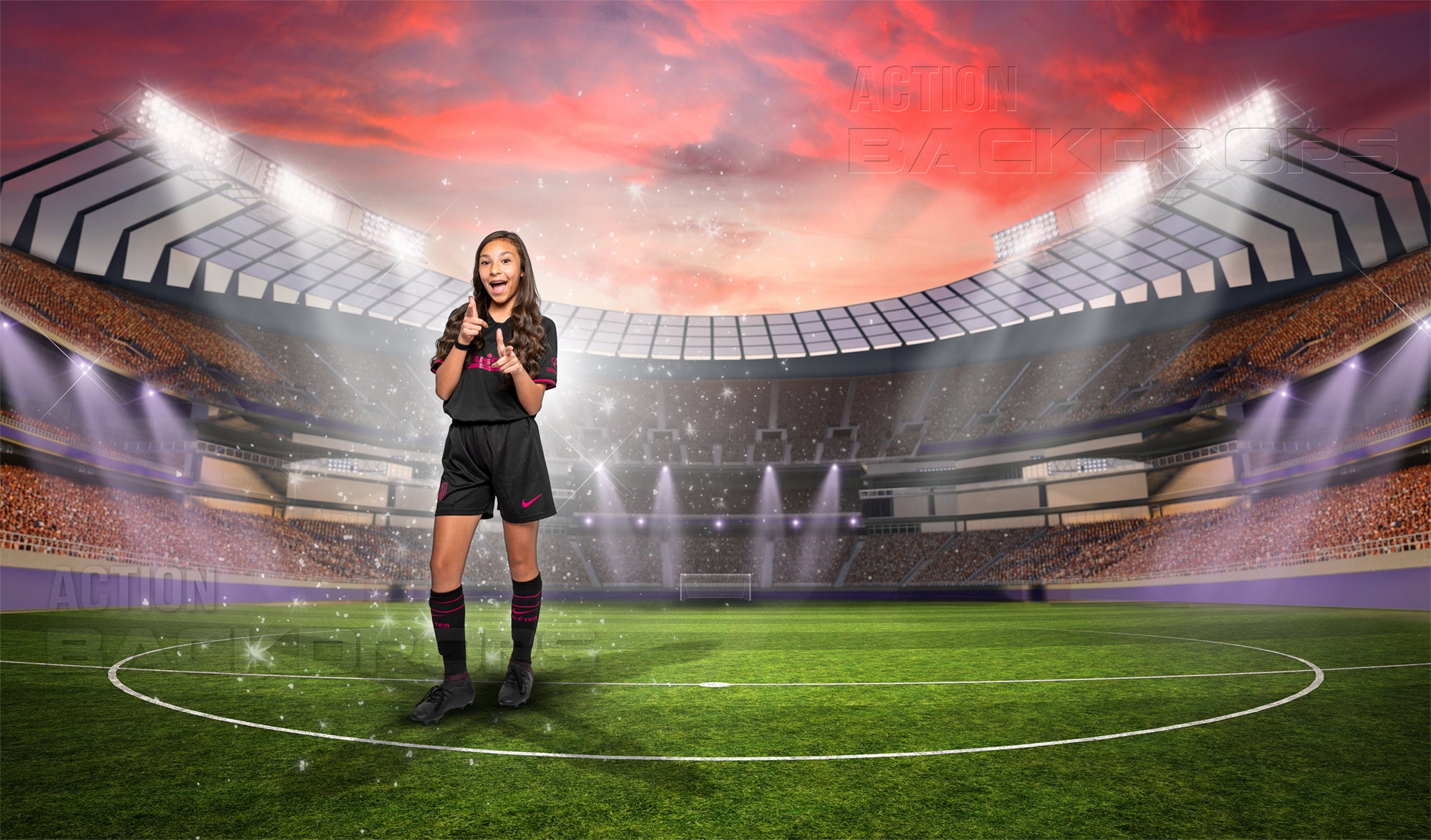 soccer field stadium action
