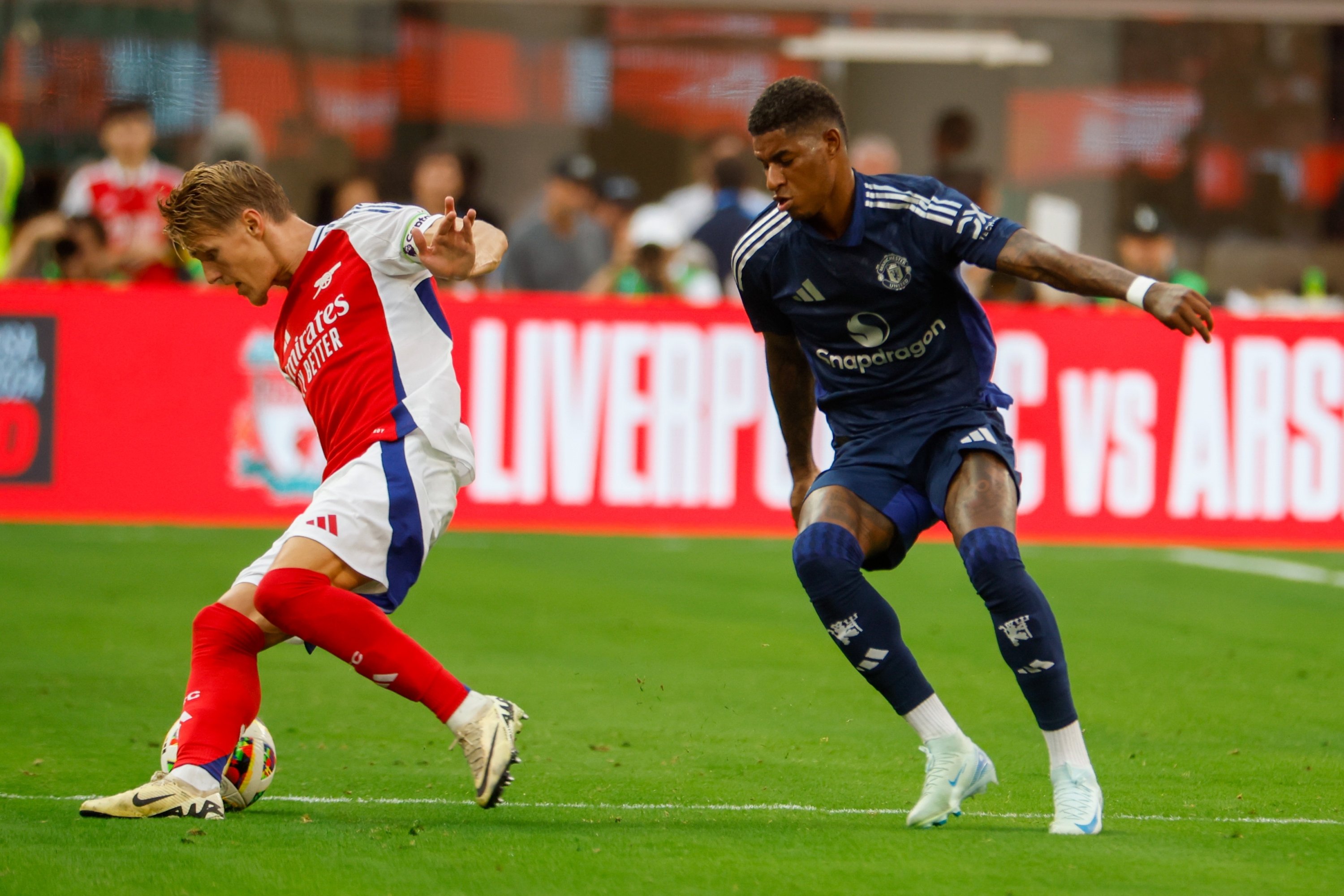 football stadium match action