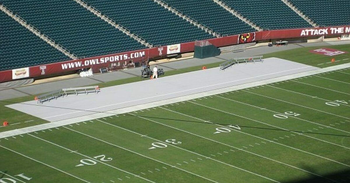 football stadium sidelines