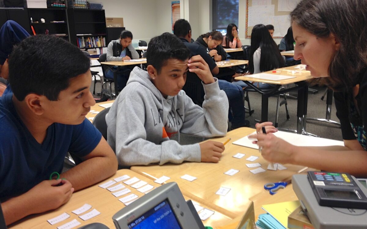 high school students mathematics classroom