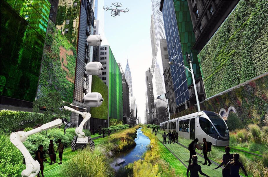 modern technology urban landscape