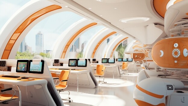 ai technology office workspace