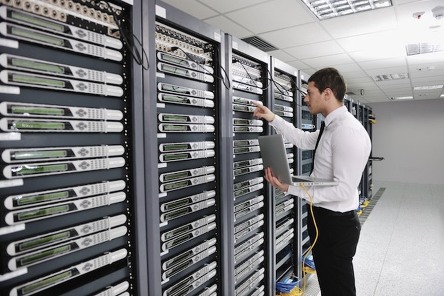 server room computer setup