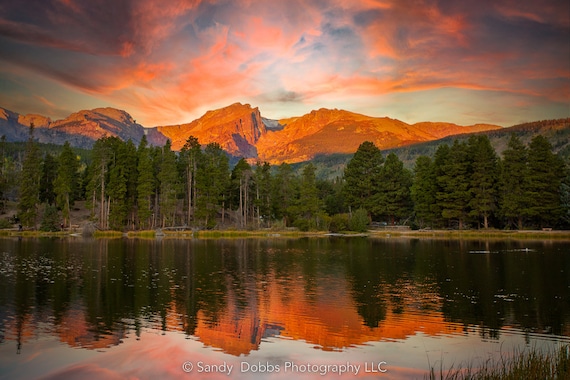 scenic mountain landscape with sunrise
