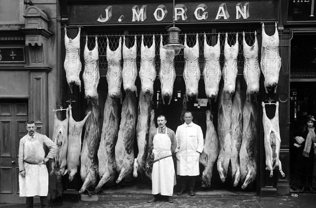 urban meat market outdoor photography