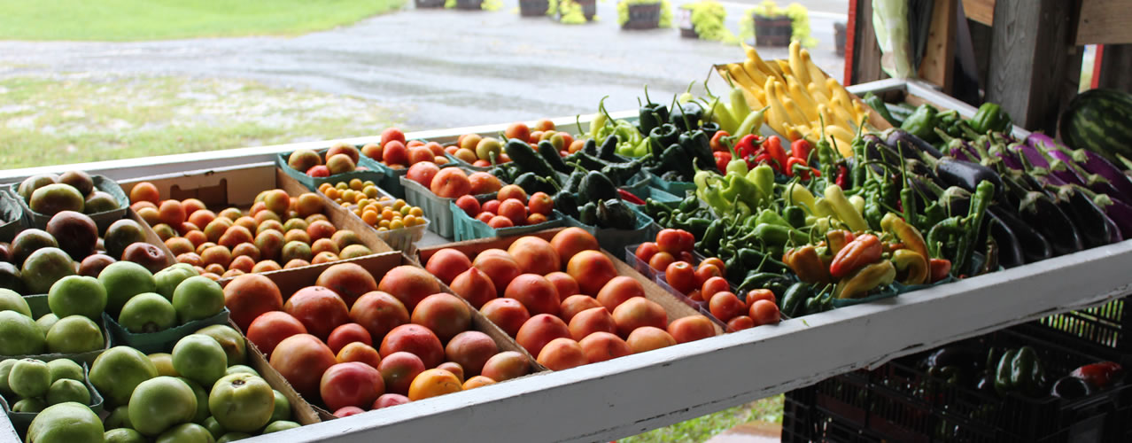 meat market vegetables stand