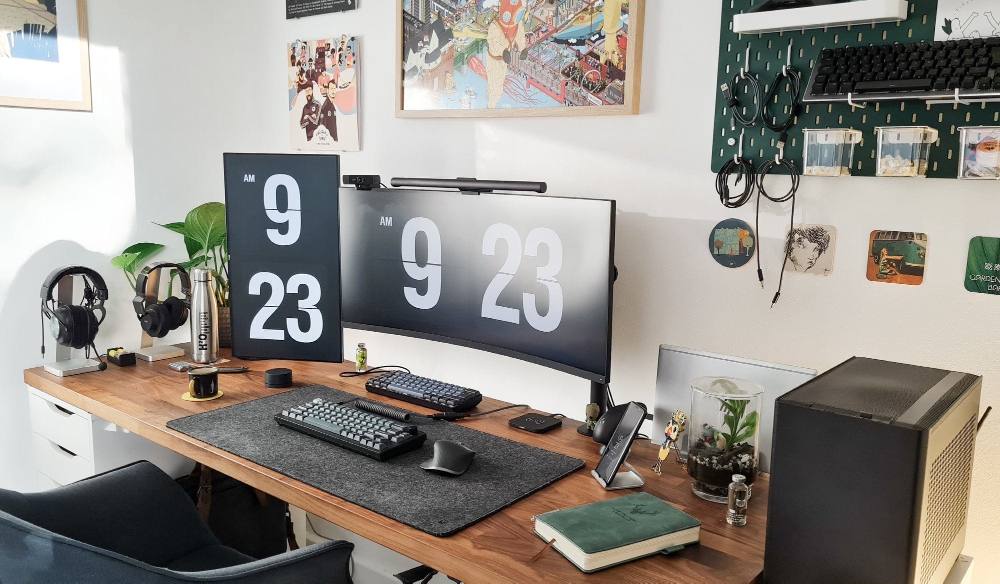 mechanical keyboard setup in office
