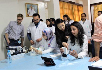 Moroccan medical professional and community meeting