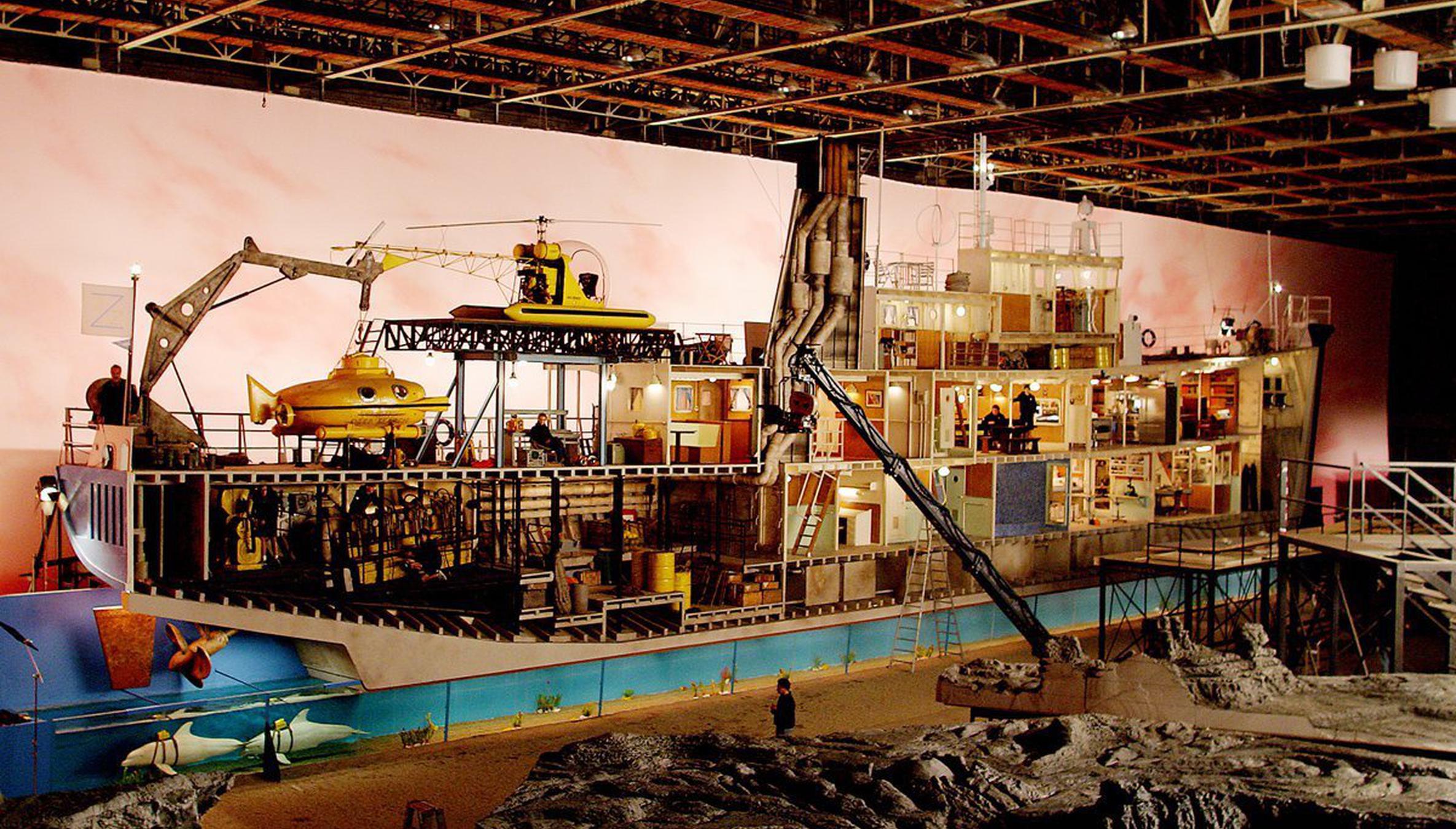 physical scenery of media studios and film production