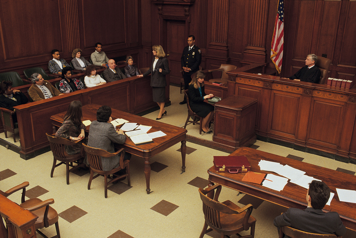 courtroom mediation discussion