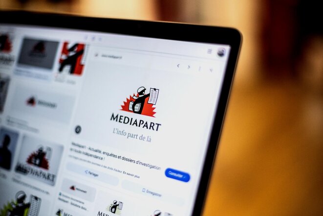 Mediapart article screenshot on desktop computer