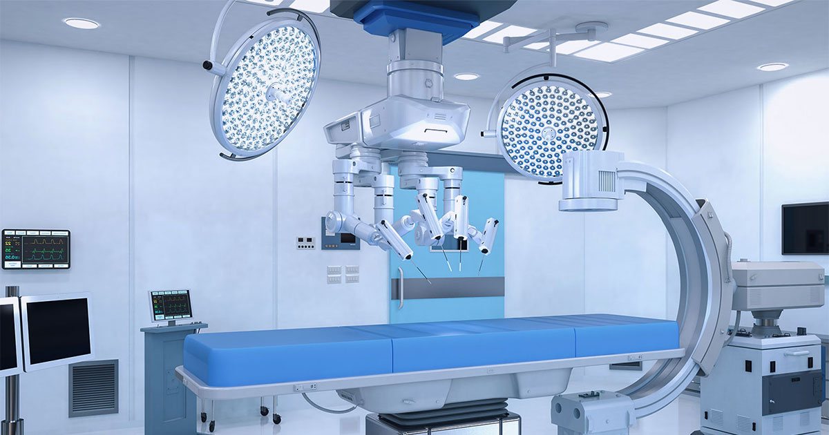 modern medical devices in hospital setting