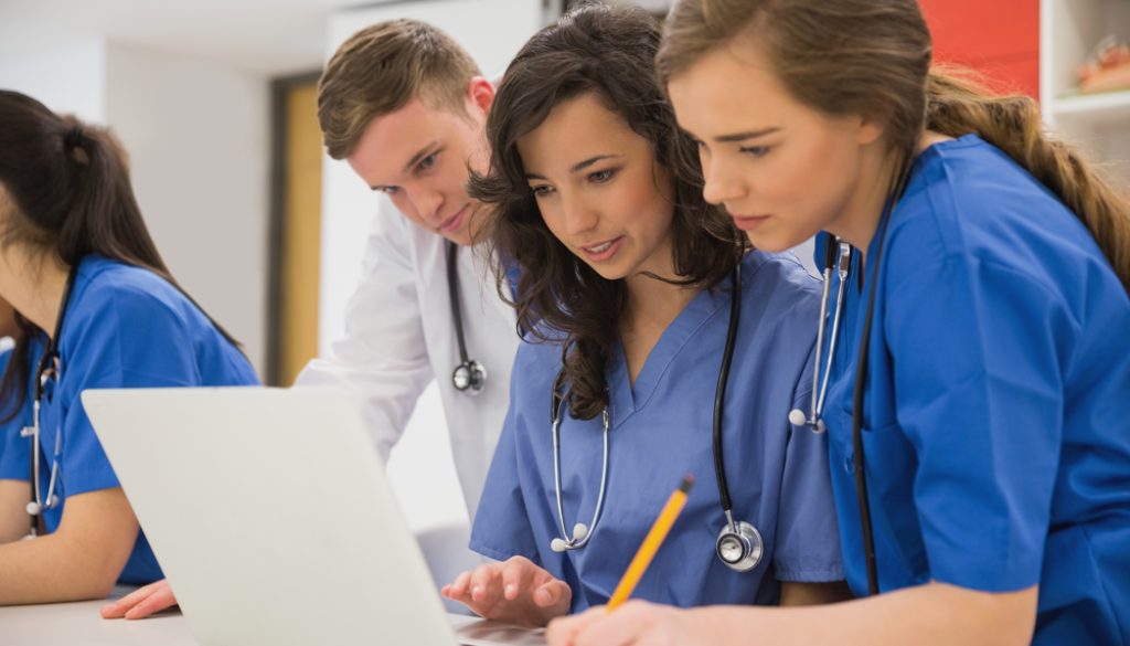 medical student studying hospital