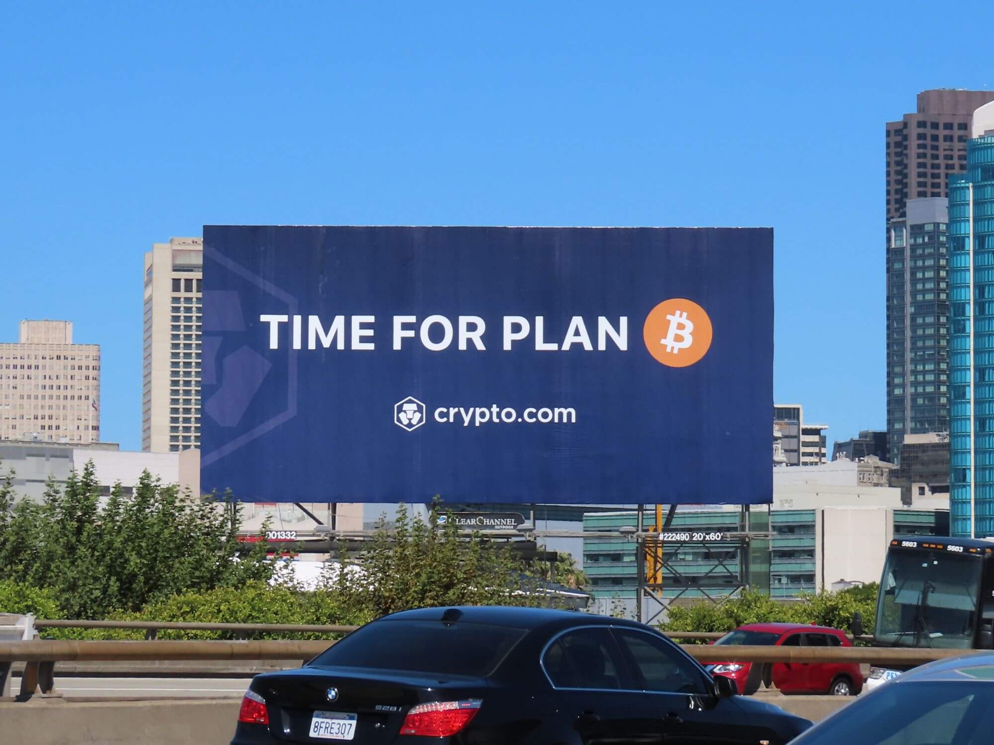 landscape digital billboard crypto