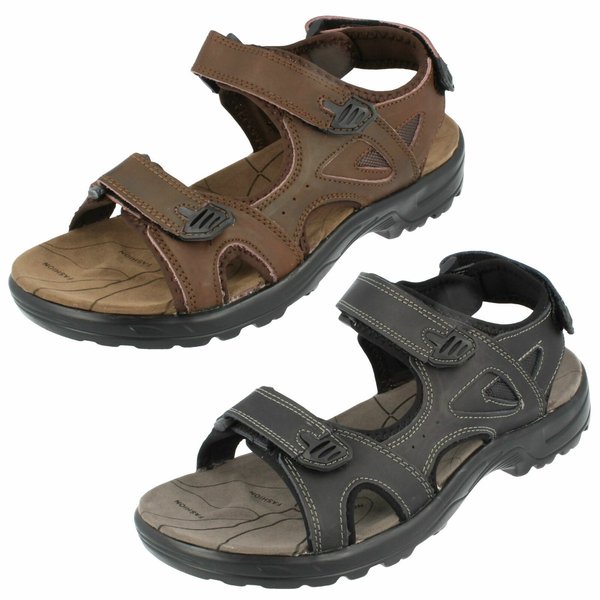 Men's North West Arabia Hook and Loop Sandal in Black or Brown
