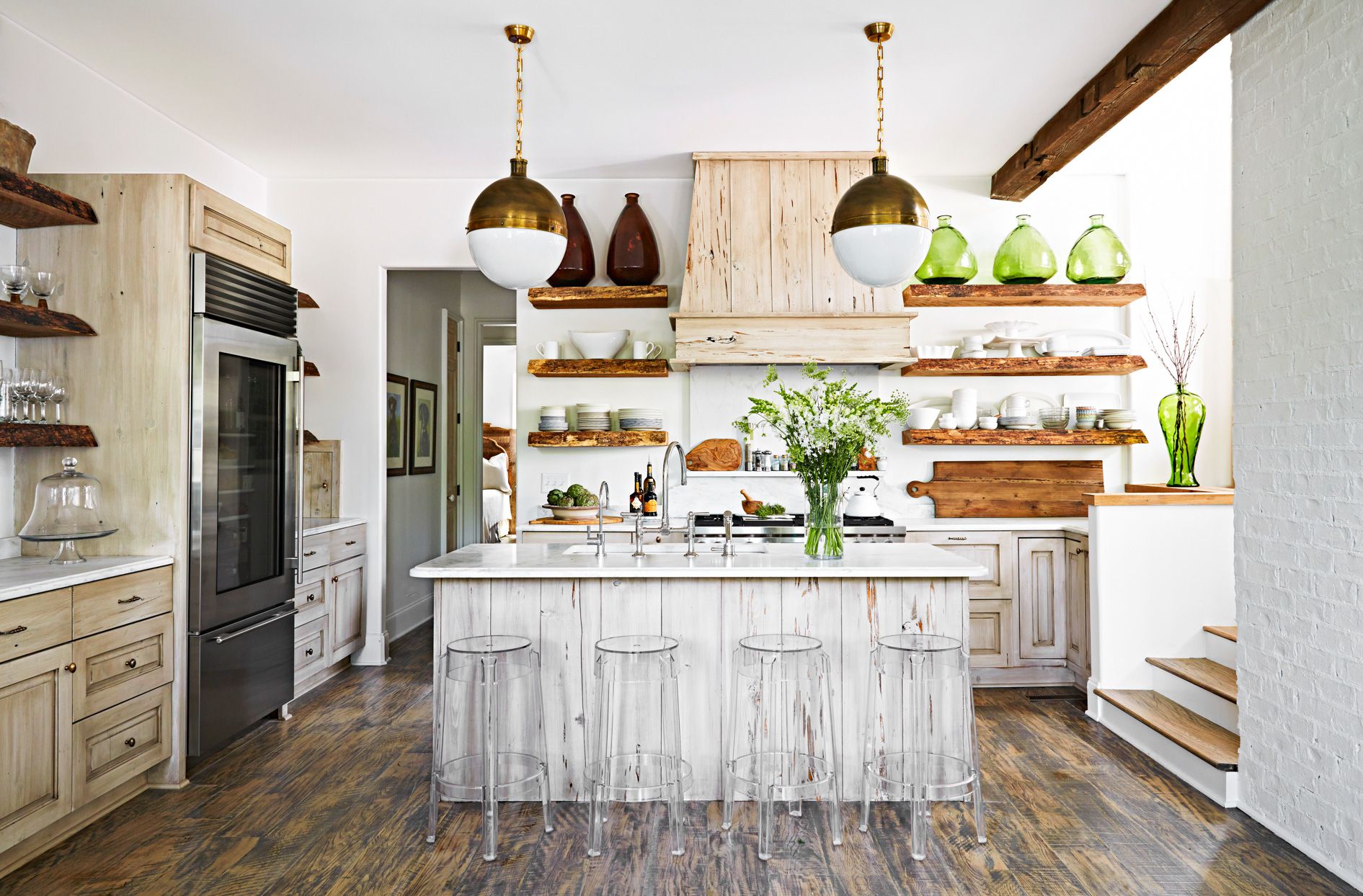 cooking ingredients and natural fruits in rustic kitchen