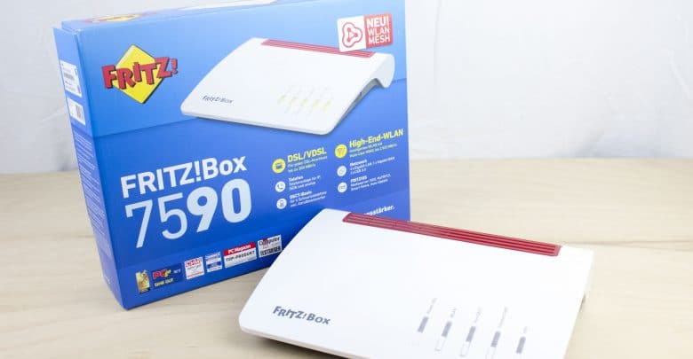 fritzbox mesh devices on table