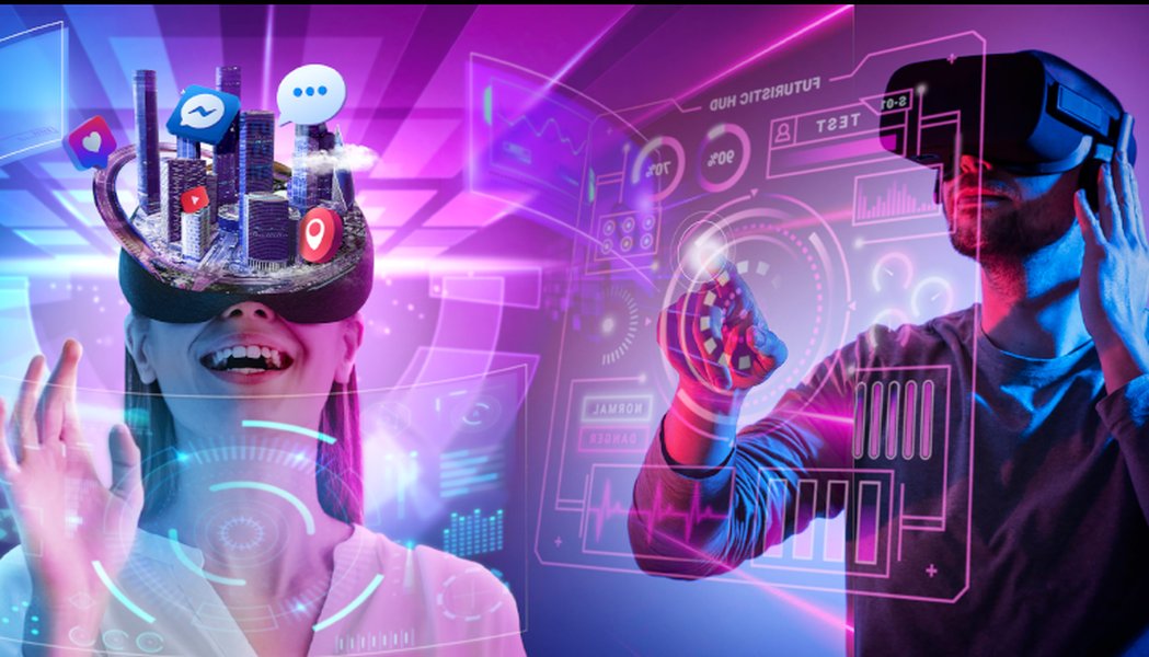 Metaverse concept showing interconnected digital entities
